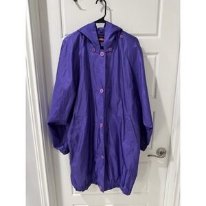 Alorna Windbreaker Jacket‎ Trench Coat Women's 11/12 Purple  Belted Long